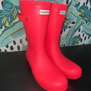 Hunter Women's Original Short Rain Boots Pink Size 10